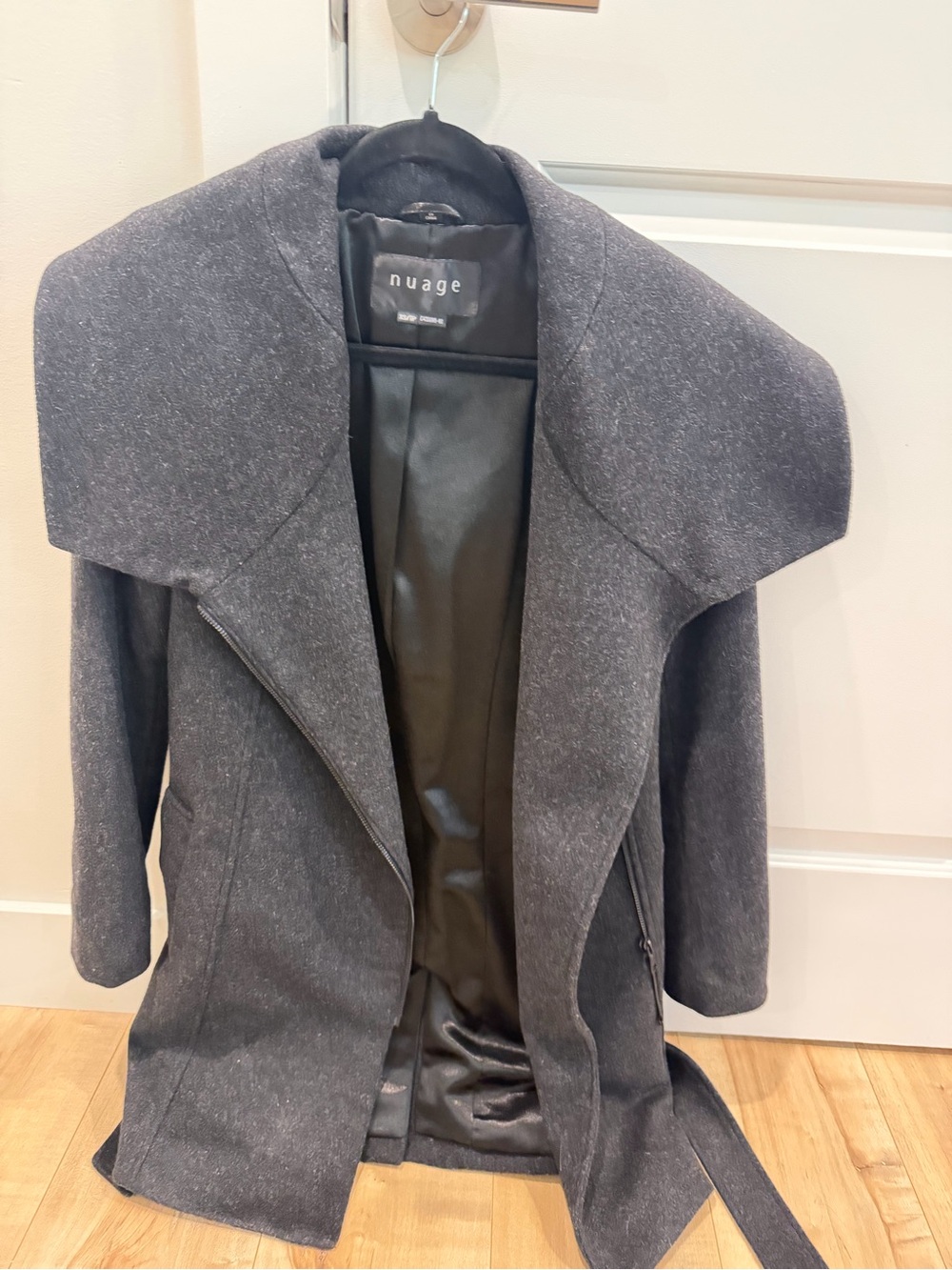 Nuage Women's Dark Gray Wool-Blend Coat
